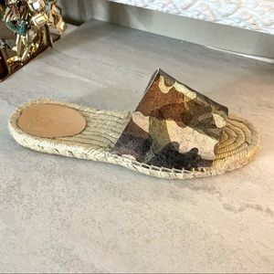 J Crew Valencia Metallic Camo Espadrilles. Size 6